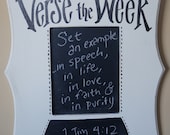 Verse of the Week Chalkboard Bradley Frame