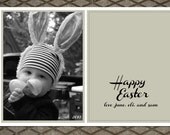 Vintage looking 4x6 Custom Digital Photo Printable Easter Card