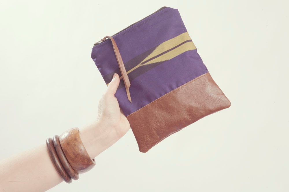 ARROW CLUTCH. Geometric Pouch. Geometric Clutch. Purple Clutch. Leather Pouch.