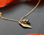 juliet - gold and bronze pendant necklace by elephantine