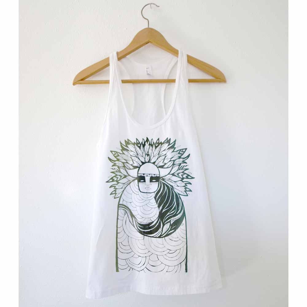 Warrior- Large-Tank Top- Silkscreen- One Of A Kind