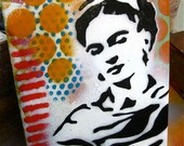 Graffiti Painting on Canvas Pop Art Style Original Handmade Artwork ... Frida