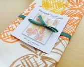 Pineapple Tea Towel - linen cotton blend kitchen towel