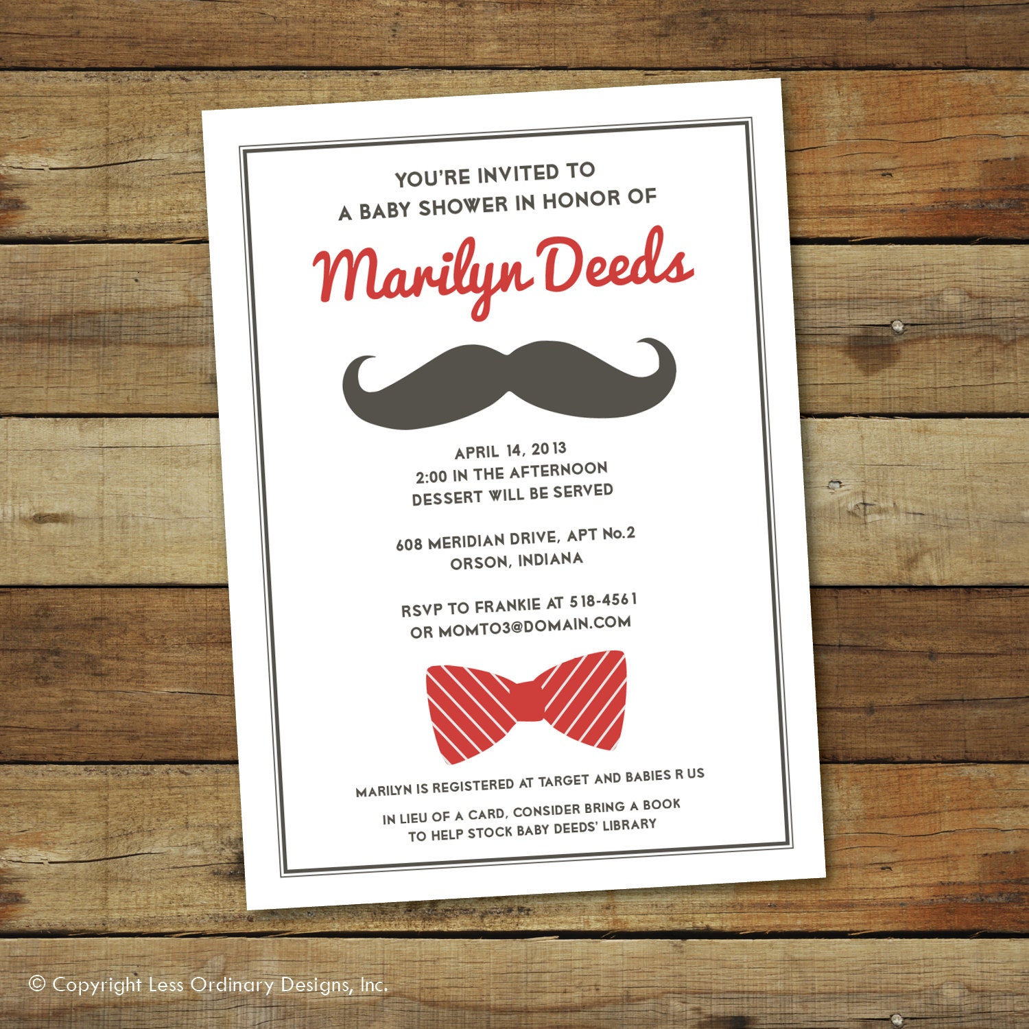 mustache baby shower invitation, baby boy bowties and mustaches