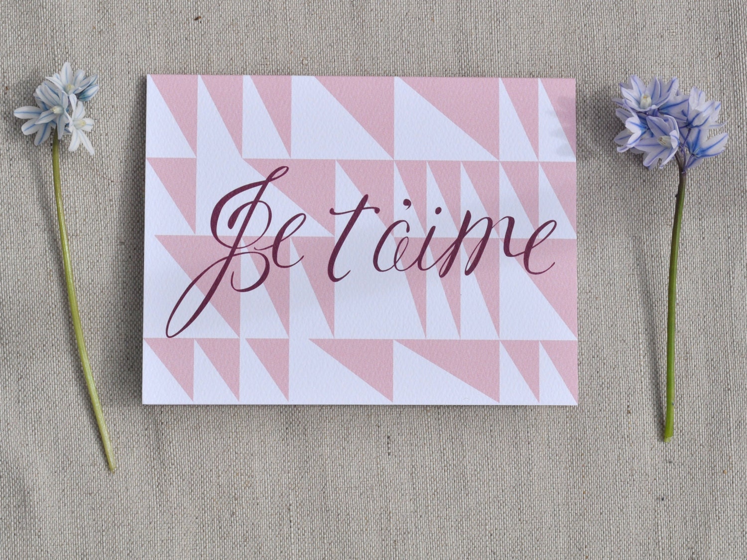 Je t'aime Note Card - I love you