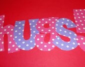 Applique Pdf TEMPLATE Pattern ONLY...Valentines Word Phrase...HUGS...With Heart Exclamation Mark...New