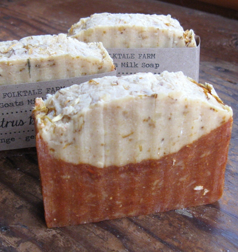 Citrus Blossom - goats milk soap with blood orange, geranium, & palmarosa