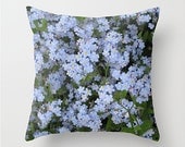 Forget Me Nots Pillow Cover 16x16 Cushion Cover