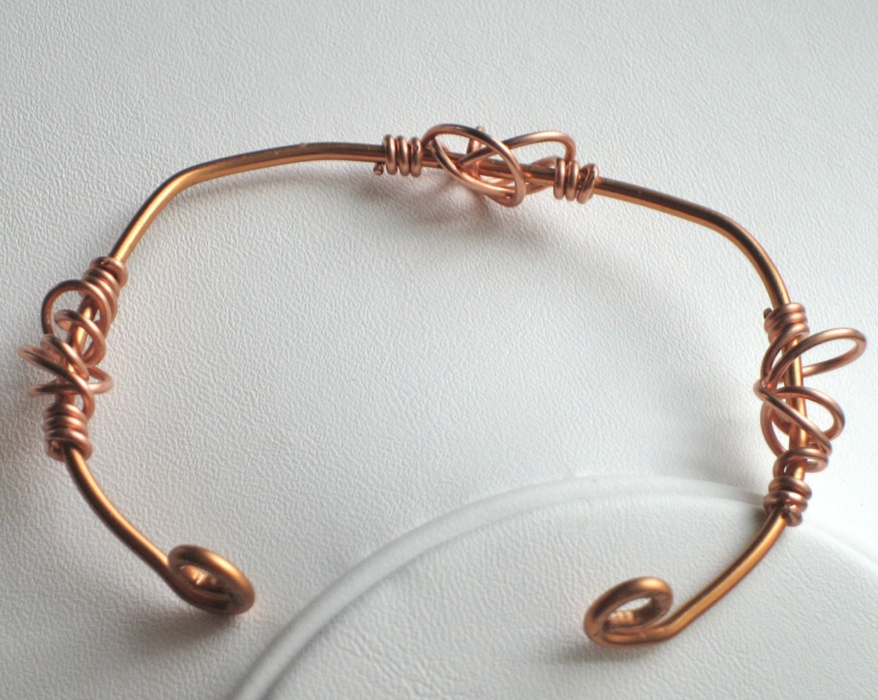 Copper Cuff Bracelet - 16 guage solid copper wire