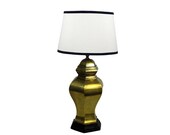 Hollywood Regency Brass Ginger Jar Style Lamp