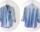 Vintage Stone Washed And Faded Denim Boyfriend Shirt
