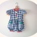 Vintage Checker Plaid Color Buttoned Romper
