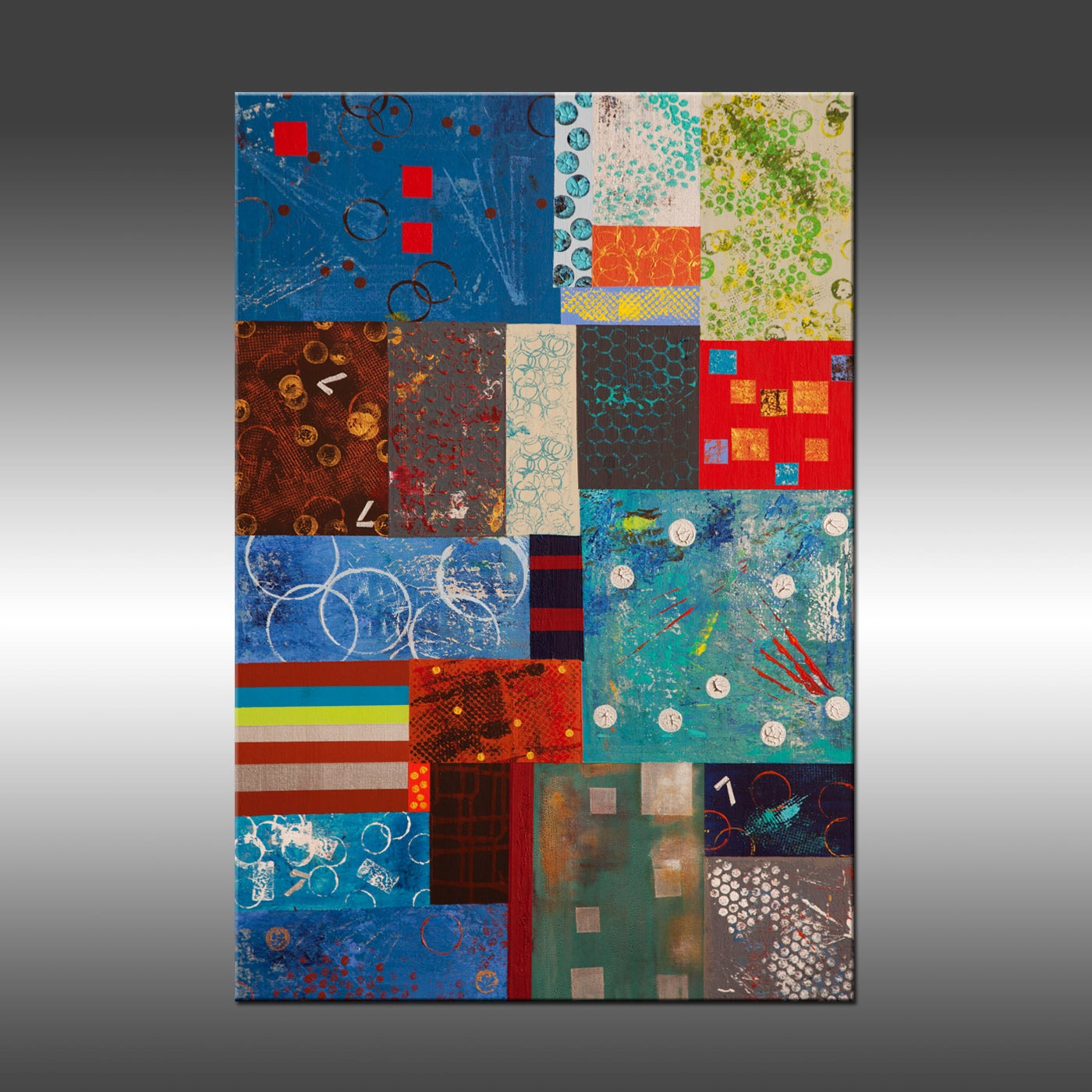 Elements 16 by Hilary Winfield - 24x36 Inch Original Modern Art Painting, Acrylic on Canvas, Contemporary