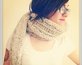 Unisex Long Scarf - Cream