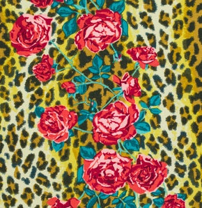Field Study Linens - Anna Maria Horner Fabric - Domestic Cat in Coral Red - Half Yard