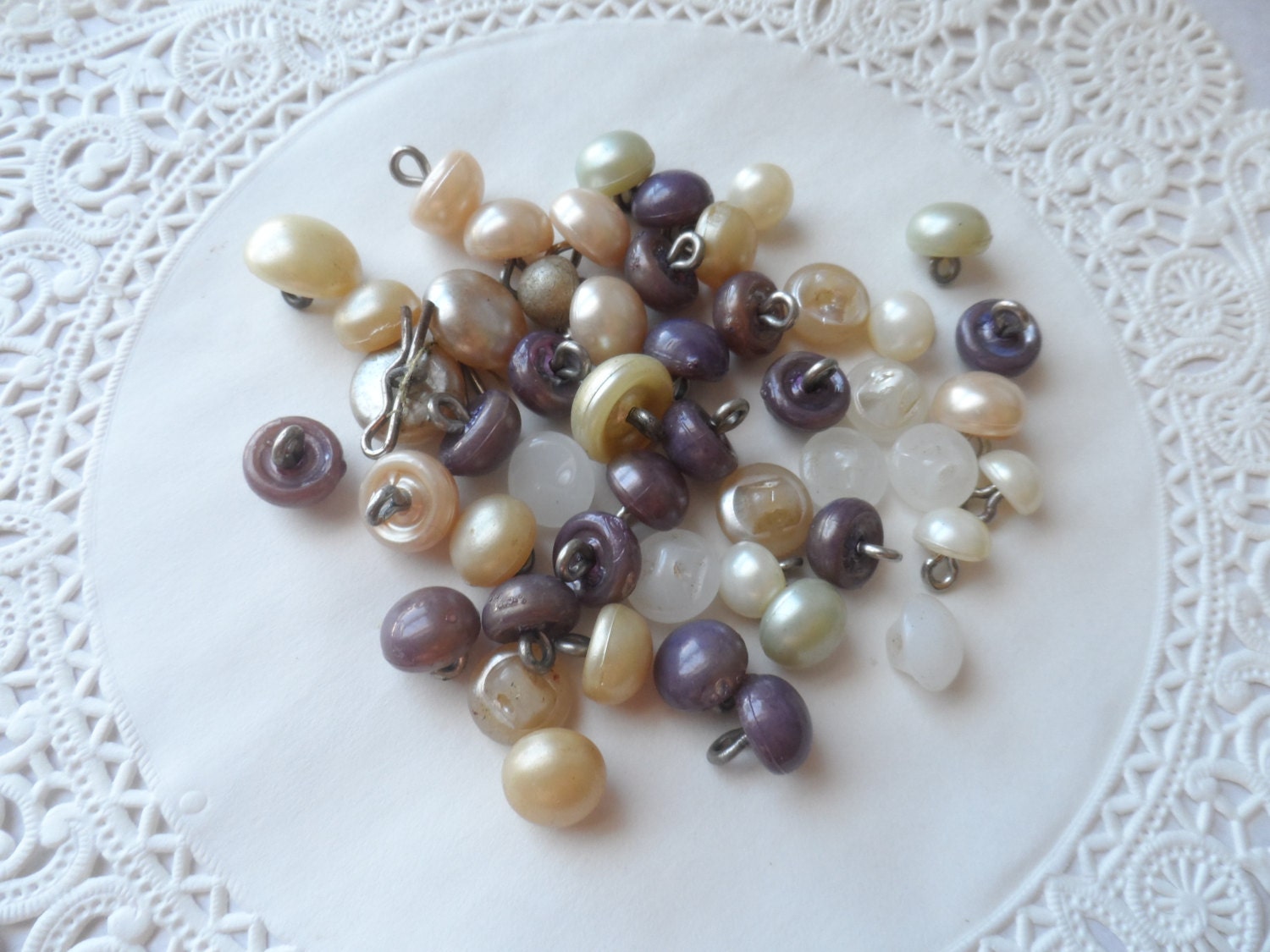 Assorted Small  Antique/Vintage Plastic/Glass Buttons
