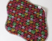 Cloth Mama Pad  .. Peace Sgns Pantyliner 8 inch
