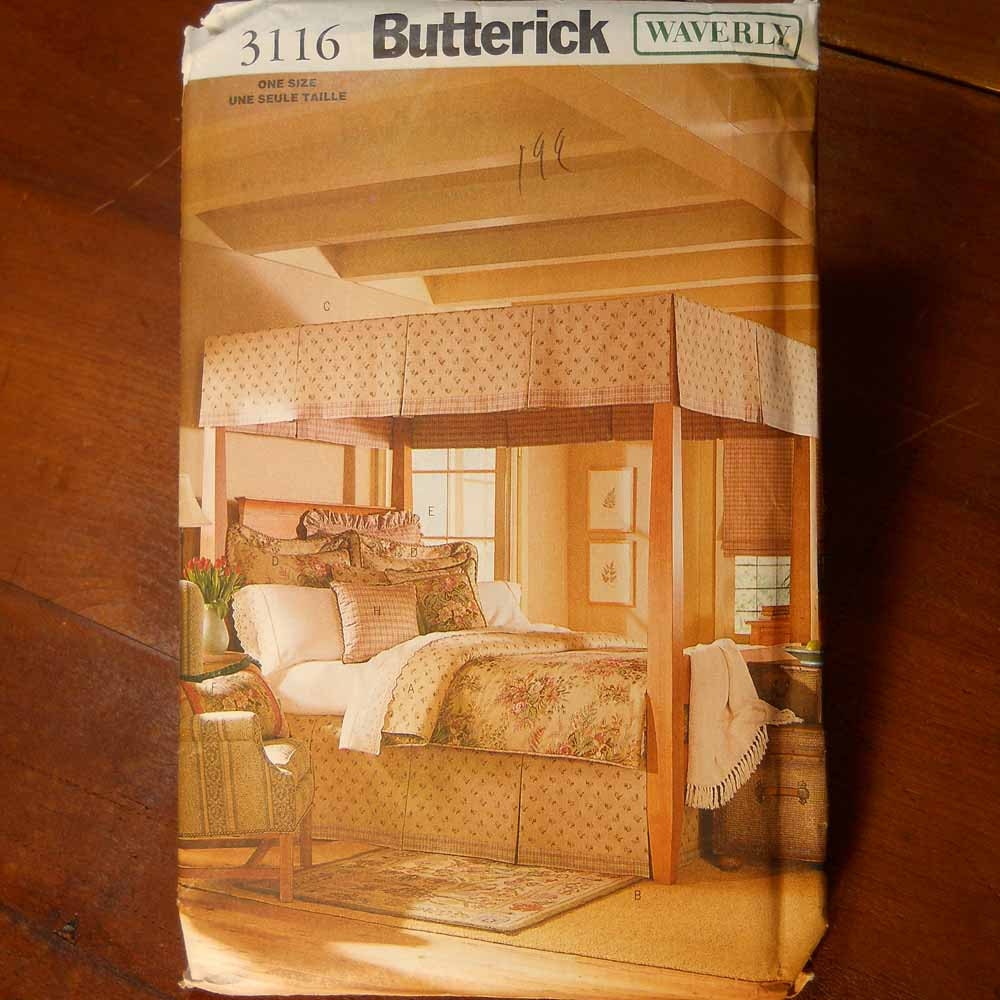 Uncut Butterick Canopy Bedroom Pattern 3116