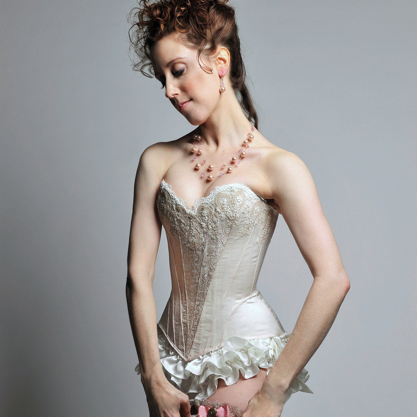 Isabelle overbust corset - silk lingerie
