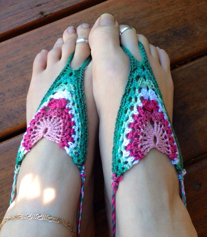 Crochet Barefoot Sandals