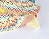 Baby Boy Patchwork Blanket Bermuda Chevron