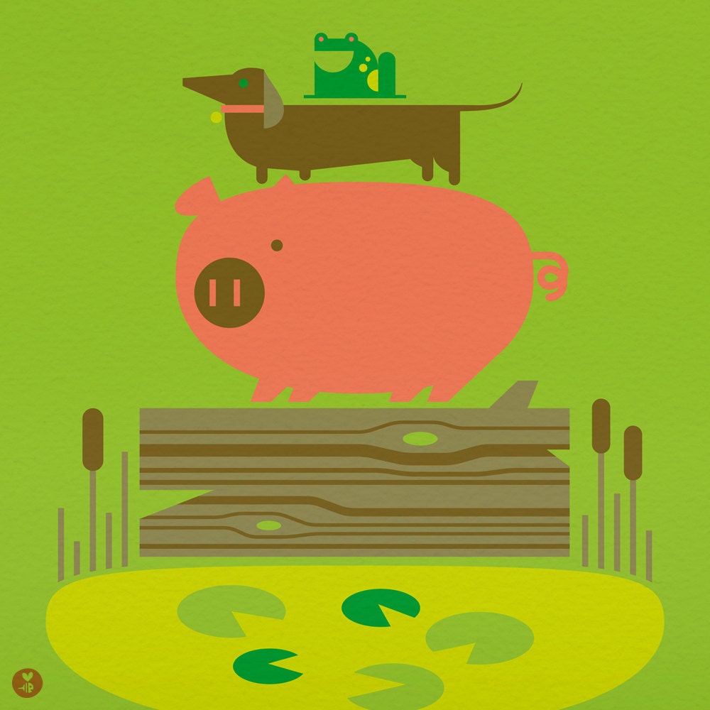 frog dog hog log bog limited edition print