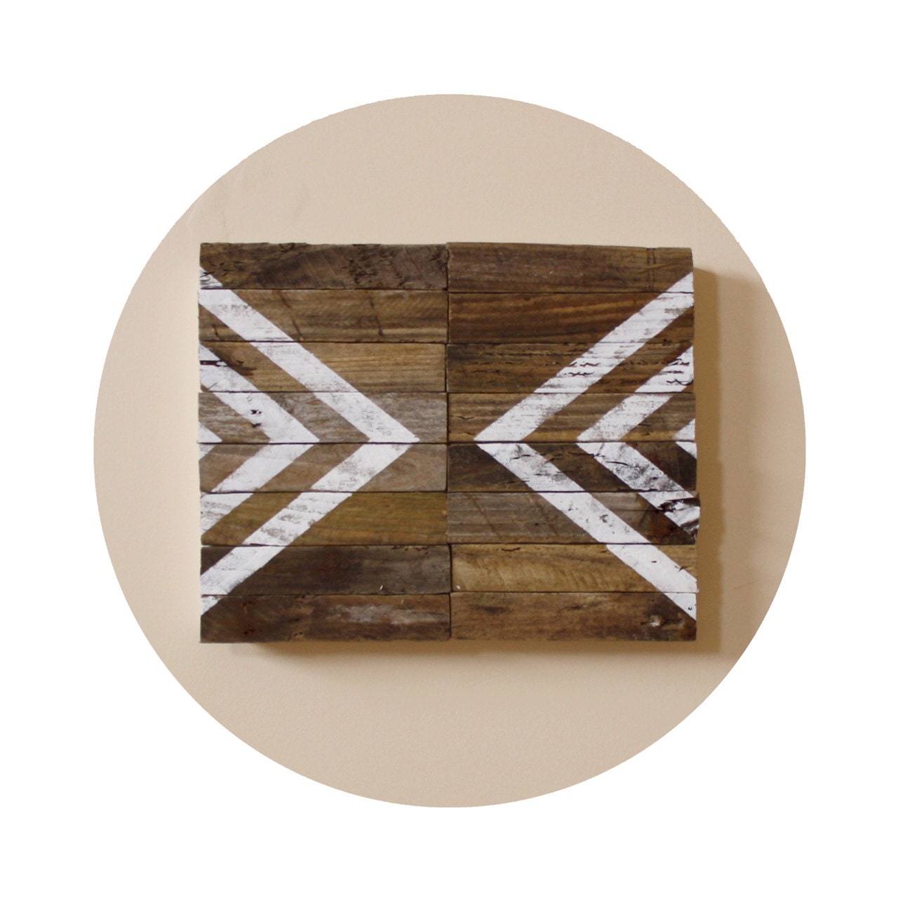 Desert Center - Modern Industrial Design - Reclaimed Driftwood Artwork - Southwest - geometric