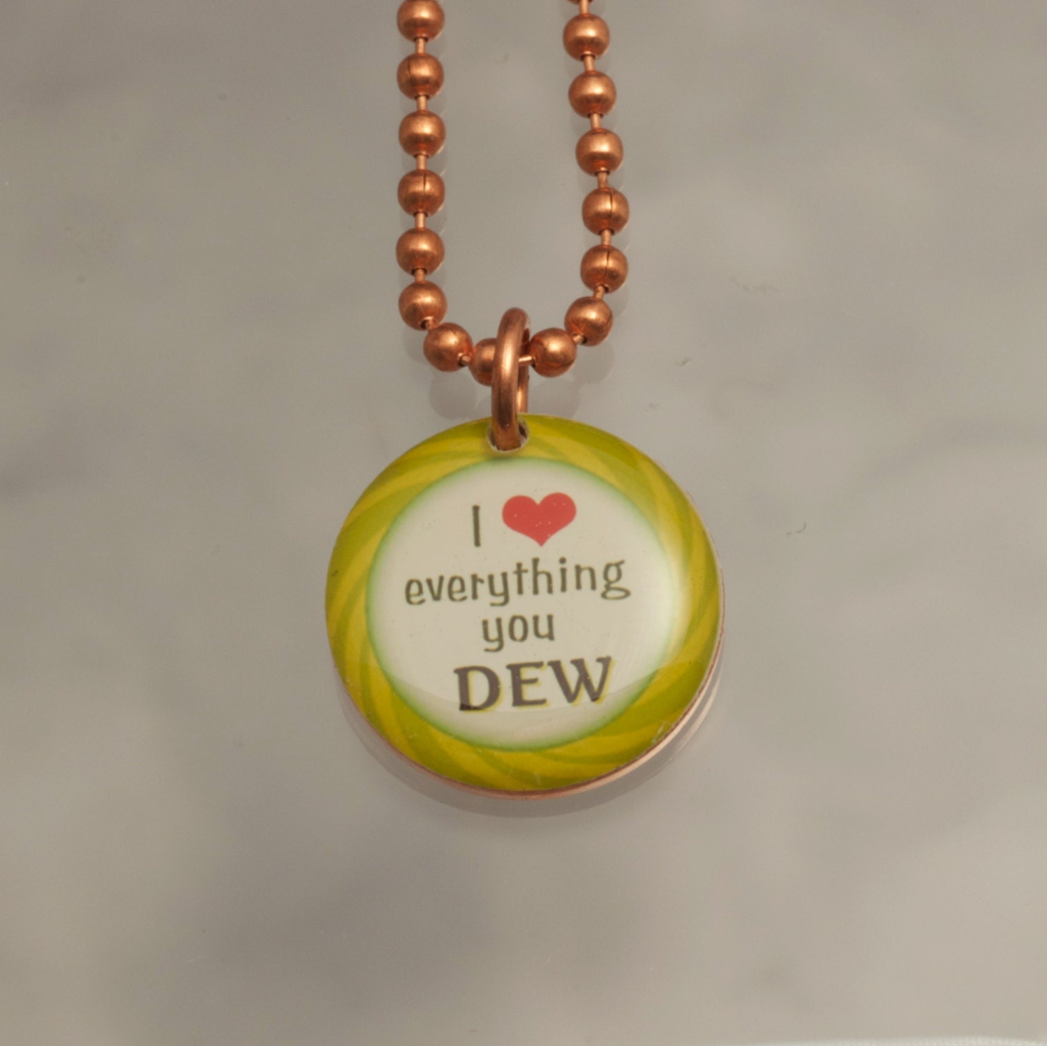 Handmade Copper Tree Charm Pendant Necklace Upcycled Repurposed Penny- Mountain Dew - Womens Jewelry