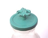 Shabby Cottage Chic Fleur de Lis Storage Jar