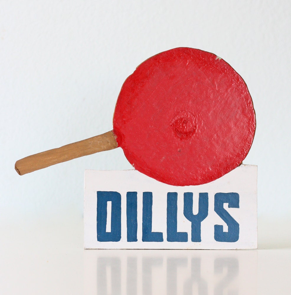 Vintage Sign Dairy Queen Dilly Ice Cream Bar by bellalulu on Etsy