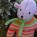 Pogo - Lulu, small pink bear, sustainable toys.