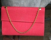 vintage hot pink Margaret smith Gardiner Maine handbag