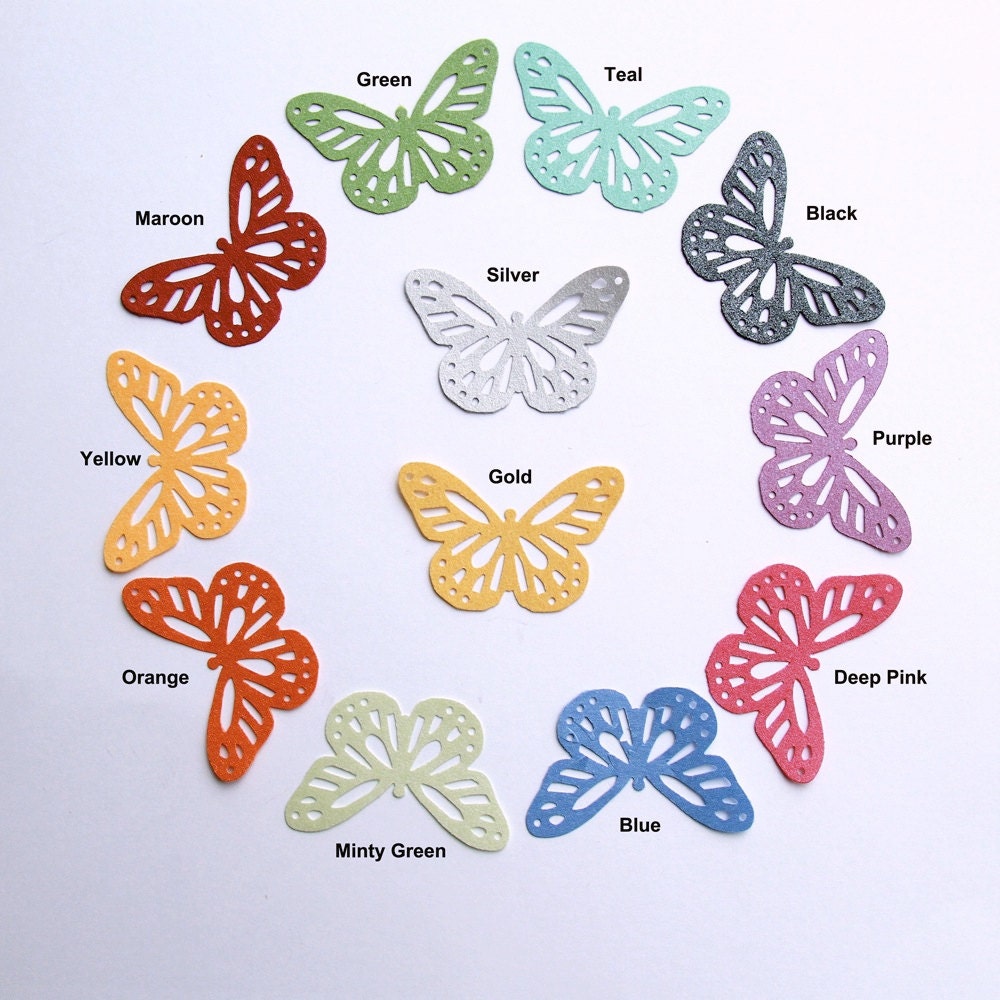 Pearlized Butterfly Punch Out Die Cut Embellisment