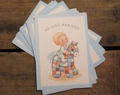 Vintage Baby Boy Birth Announcements - Set of 10 - Baby Boy