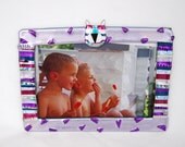Purple Cat photo frame magnet - friendly plastic picture frame -  picture frame - 4x6 - under 10 dollars - magnet for locker, fridge