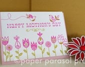 Happy Mother's Day Little Birds Letterpress Card