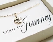 Compass Necklace, 14k gold filled - Graduation Gift, Graduate Gift, Class of 2013, Graduation necklace