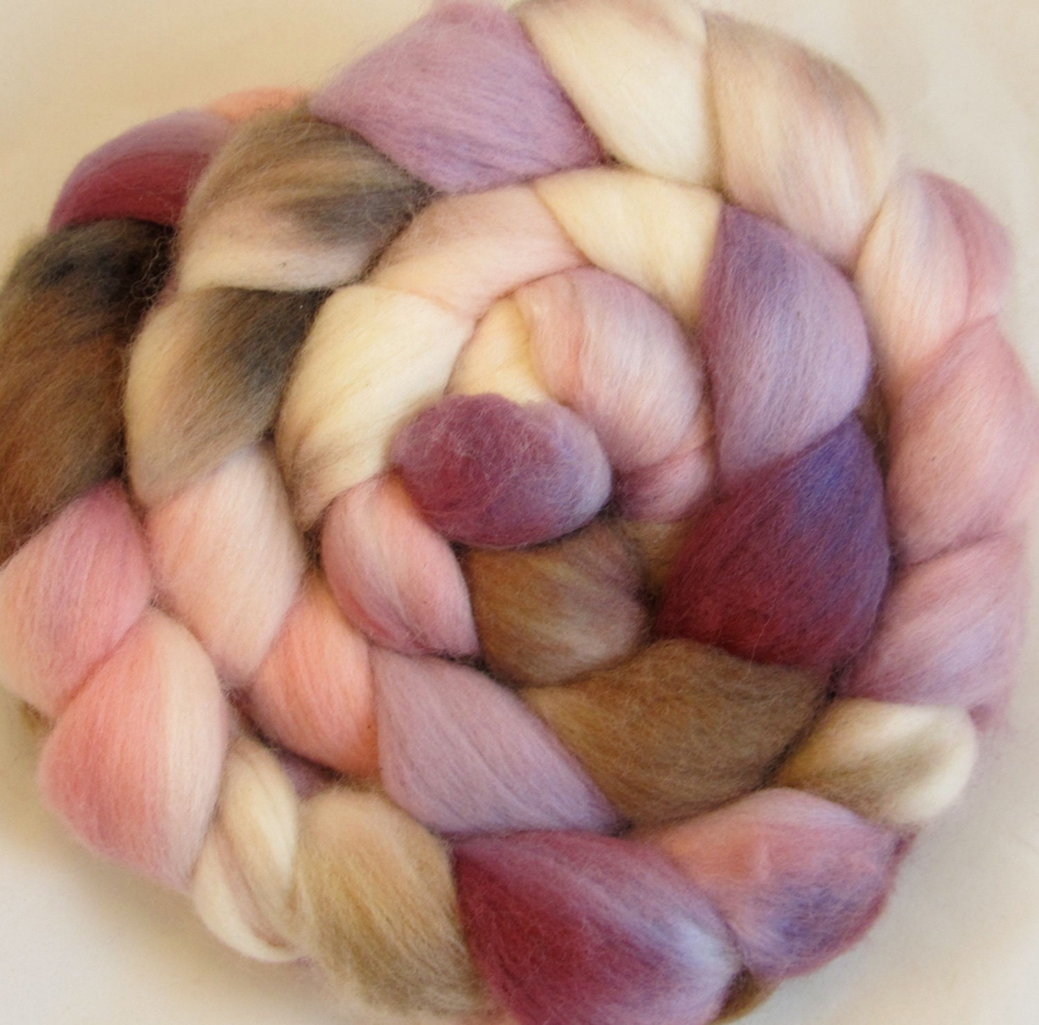 Merino Handpainted  Wool Top - Amethyst