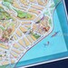 Brazil - Rio De Janeiro Map - Adorable 1940s Picture Map of Flamengo - Praia Do Flamengo
