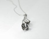 Sterling Silver Two Knots Necklace
