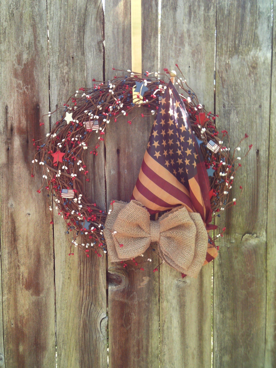 Patriotic Wreath / Forth of July Wreath    / Americana Wreath / Front Door Wreath