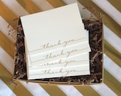 Gold Foil Letterpress Thank You Cards - set of 10
