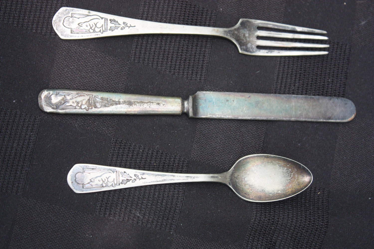 Three Piece Set of Vintage Silverware Cutlery