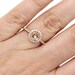 14K Morganite Engagement Ring Diamond Halo Rose Gold Custom Bridal Jewelry