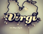 FULL SPIKES name necklace