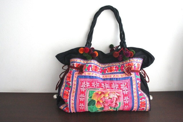 DAZZLING TOTE - Hip / Tribal / Hmong / Miao/ Bohemian/ Ethnic tote -  2057