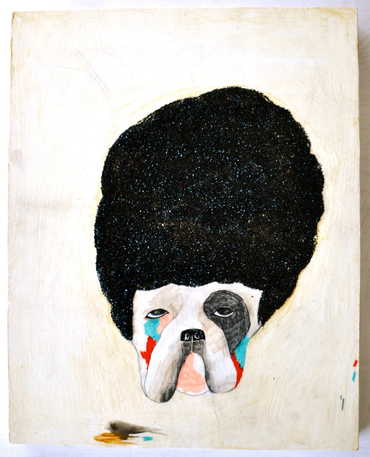 Nice Hair- Original mixed media painting