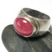 Silver Rhodocrosite Ring - Gemstone Sterling Ring - Sterling Silver Stone Ring - Rose Pink Stone ring'