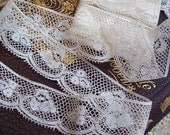 Vintage French Scalloped Lace . . . embellishment for heirloom sewing, crazy quilting, dolls, fabric art journals, etc.  LY31304