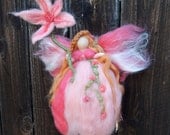 Ethereal Garden Fairy-  Needle felted fairy angel elfe Waldorf inspired creation by Rebecca Varon aka Nushkie